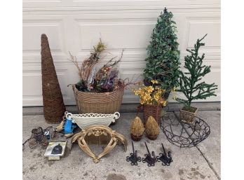 A Lovely Misc Home Decor Collection. Including Faux Trees