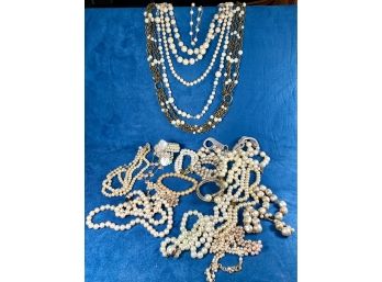 Lot Of Faux Pearls