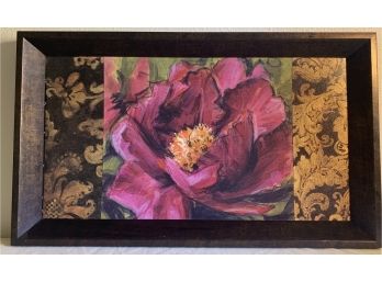 Floral Oil On Canvas Unmarked