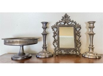 Gorgeous Collection Of Silver Plate & Silver Toned Decor Items