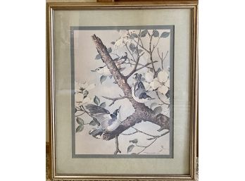 Birds In A Tree Print In Frame