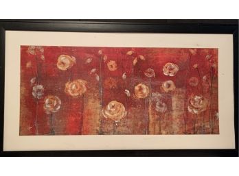 Handsome Home Decor Collection (incl. Red & Gold Dishes Faux Flower & Giant Red Toned Print)s