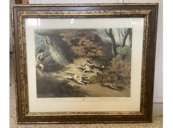 Hare Shooting Print In Frame