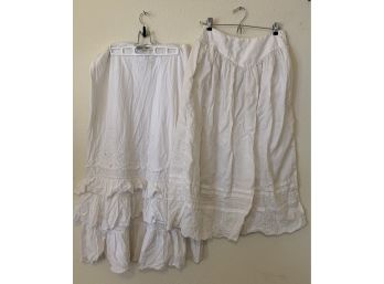2 White Skirts By Carrol Little & Live A Little