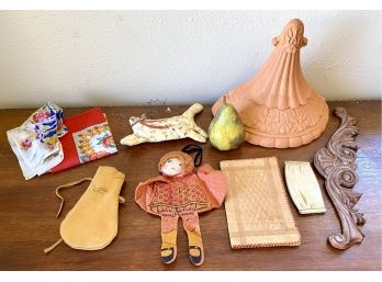 Lot Of Misc Decor Including Vintage Doll Ornament  And Thomas Ceramics 1990sconce