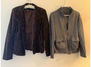Women's Ralph Lauren Large Sports Coat & Michael Kors Medium Sweater