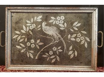 Pheasant Themed Sliver Toned Wall Decoration