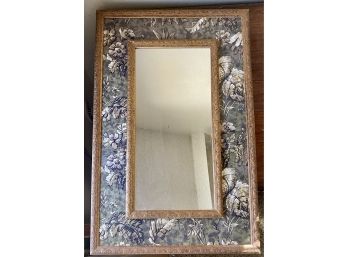 Gorgeous Gold Tone Trimmed Wall Mirror With Floral Border