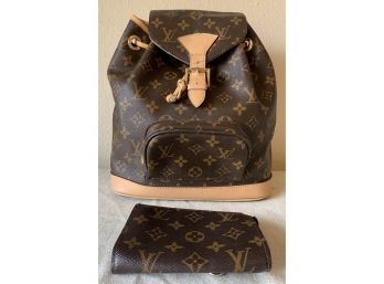 A Reproduction Louis Vuitton Small Backpack With Wallet