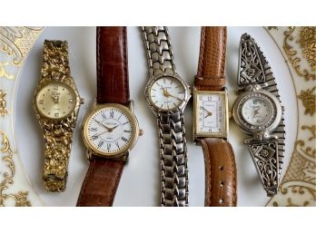 Lot Of 5 Misc. Watches (as Is)