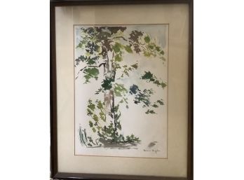 Framed Water Color Signed By Bernise Hughes