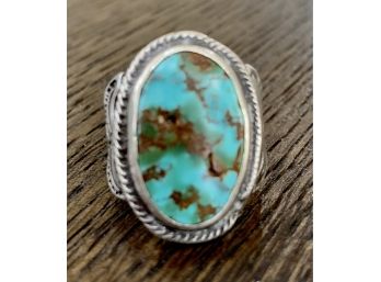 Sterling Silver And Turquoise Ring Size 5