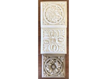3 Floral Wall Tiles Incl. One For The Perennial Gardener