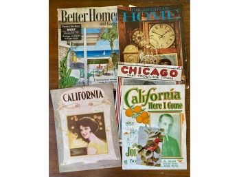 Lot Of Vintage Magazines And Sheet Music