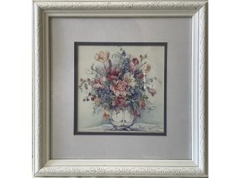 Framed Print Of Flowers In Vase By Barbara Mock