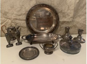 11 Pieces Misc. Silver Plate Including Roger's Bro., Excelsion, Austria, Oneida And More