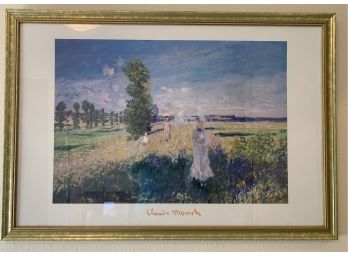 Claude Monet La Promenade 1995 Print In Frame
