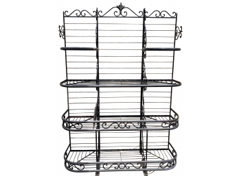 Gorgeous Wrought Iron And Brass French Bakers Rack