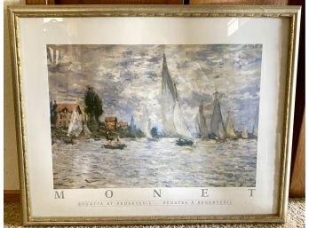 Claude Monet Regatta At Argeteuil Print In Frame