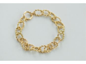 Gorgeous 14k Gold Nautical Rope Chain Bracelet