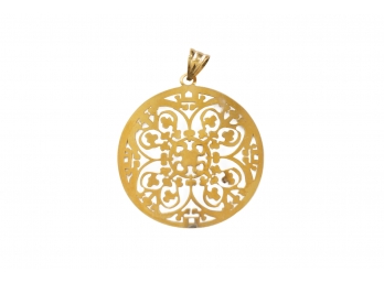 Very Pretty Milor Italian 14k Pendant With Medallion Design
