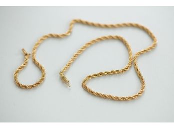 14k Gold Rope Chain 18' 5.67grams