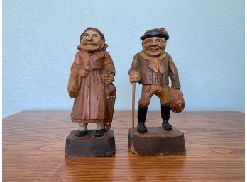 Antique Wood Figurine Carvings From Black Forest