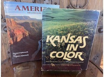 Pair Of Two Coffee Table Books Including Kansas In Color & America The Land I Love