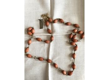 New With Tags Chico's Celina Rose Toned Beaded Necklace