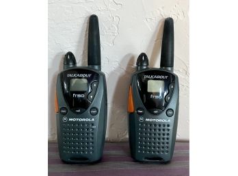 Pair Of Motorola Talkabout FR50 Walkie Talkies