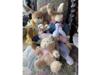 Collection Of Plush Easter Bunnies