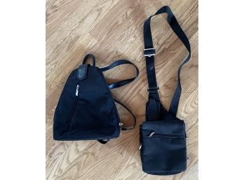 Small Black Baggallini Backpack Purse And Travelon Small Shoulderbag
