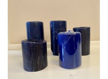 Collection Of Lightly Used Blue Candles