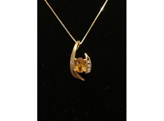 10K Pendant W/ Gold Filled Necklace