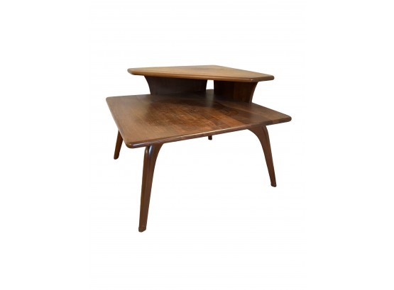 Beautiful Mid Century Modern Solid Wood Corner Table