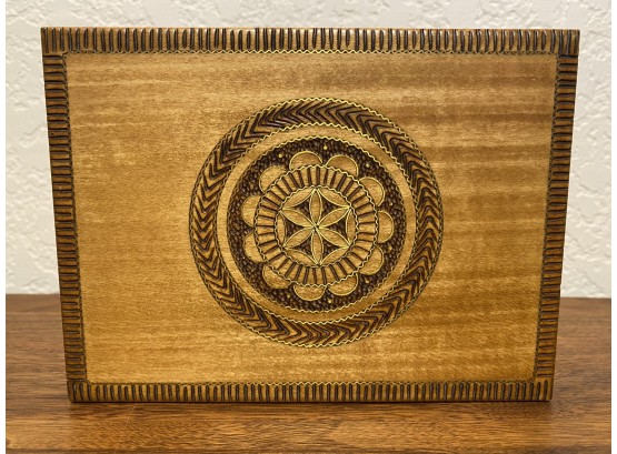 Stunning Hand Carved Mid Century Small Trinket Box