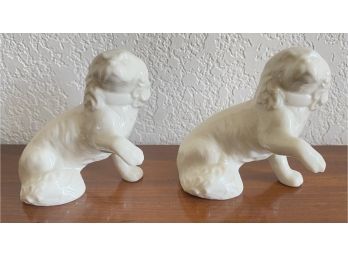 Set Of 2 Lenox Porcelain Dog Figurines