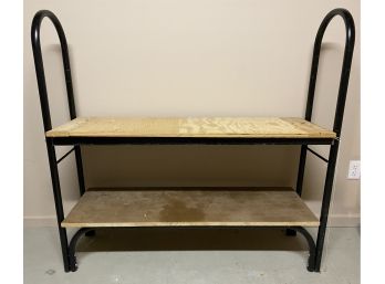 Wood & Metal 2 Shelf Storage Unit
