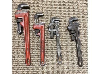 4 Pcs. Pipe Wrench Lot