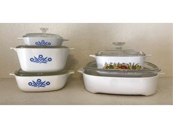 10 Pc. Cookware W/ Lids That Include Corning-ware And Pyrex