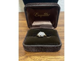 14K And Diamond Ring By Exquisite Size 7