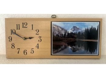 Clock With Mountain Scene