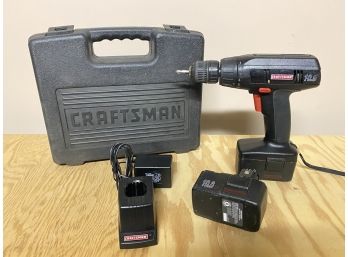 Craftsman 10.4V Drill With Case Extra Battery And Charger