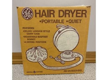 General Electric Portable Hair Dryer W/ Tube  Bonet