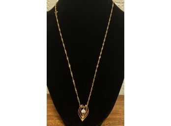 14K Necklace With 14K Pendant
