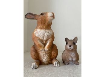 Lot Of 2 Bunny Figures