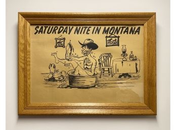 'Saturday Night In Montana' Vintage Picture