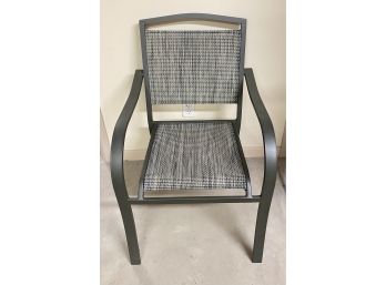 Gray Metal W/ Mesh Seat Outdoor Chair