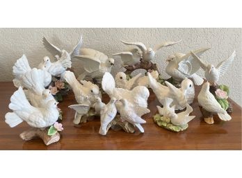 Large Collection Of Dove Figurines