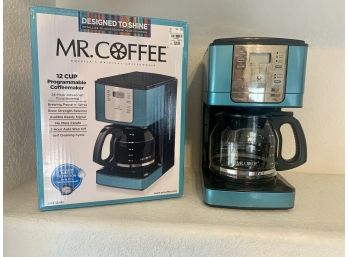Mr. Coffee 12 Cup Black And Teal Coffee Maker